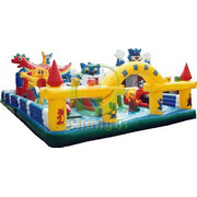 Blue cat paradise inflatable amusement park